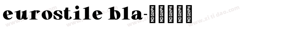 eurostile bla字体转换